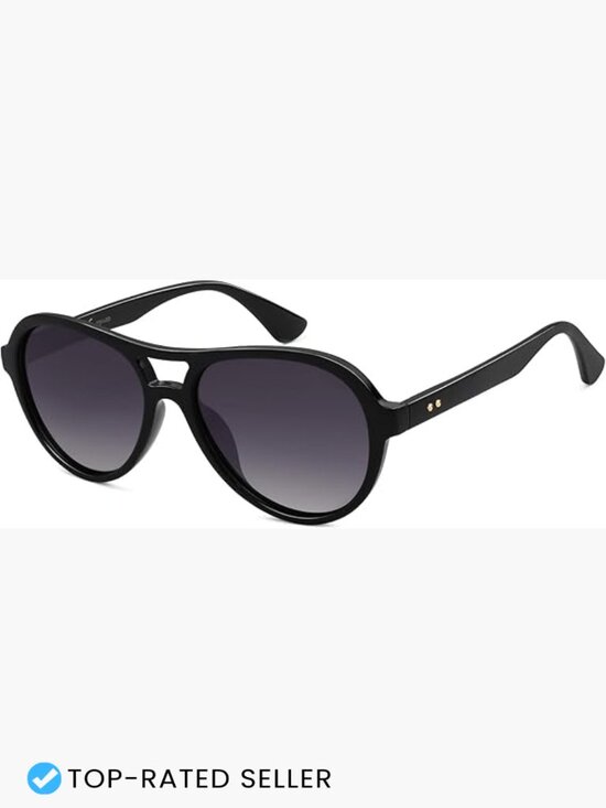Retro Aviator Polarized Sunglasses Vintage 70s Style UV Protection Classic main image 4